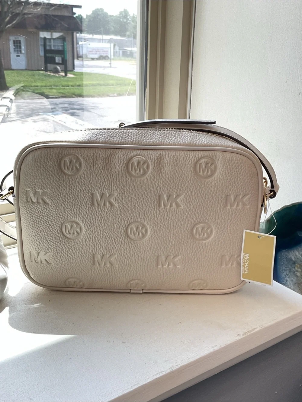 Michael Kors NWT Jet Set Travel Large Logo Debossed Camera Crossbody Bag